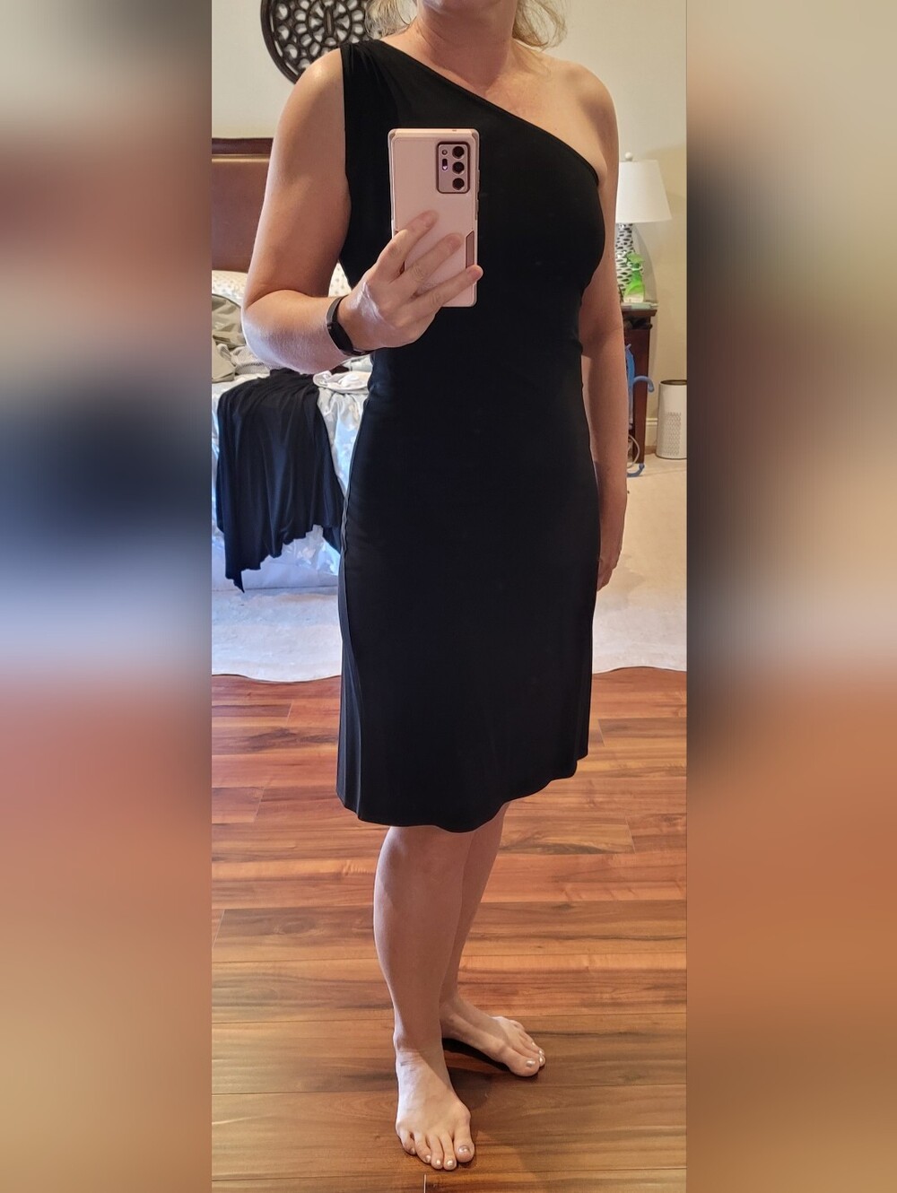Max Studio One Shoulder Black Dress Size Small